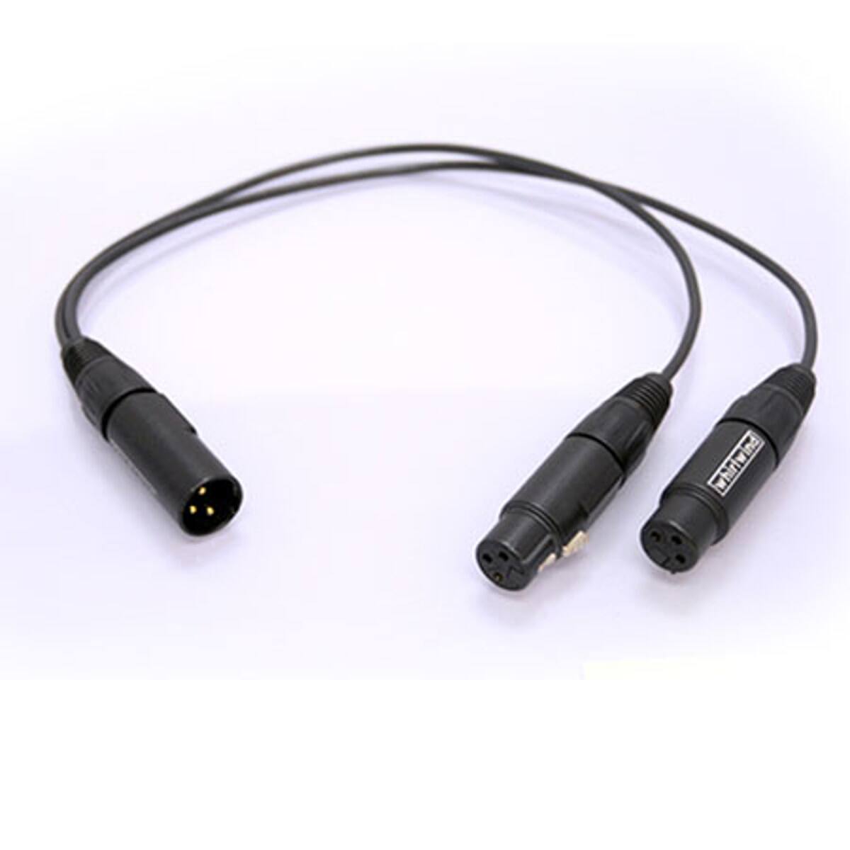 Front. Whirlwind - Whirlwind 1.5' XLR Male to 2 XLR Female Y Adapter Cable.