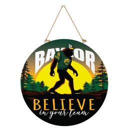 Evergreen Enterprises - Baylor Bears 18" Bigfoot "Believe in Yourself" Team Logo Wood Round Door Sign - Multicolor