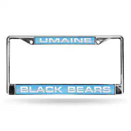 Rico Industries - Maine Black Bears Chrome Metal License Plate Frame Holder - Multi