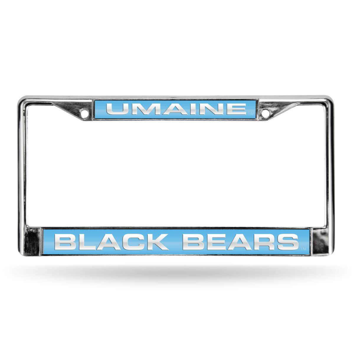 Maine Black Bears Chrome Metal License Plate Frame Holder