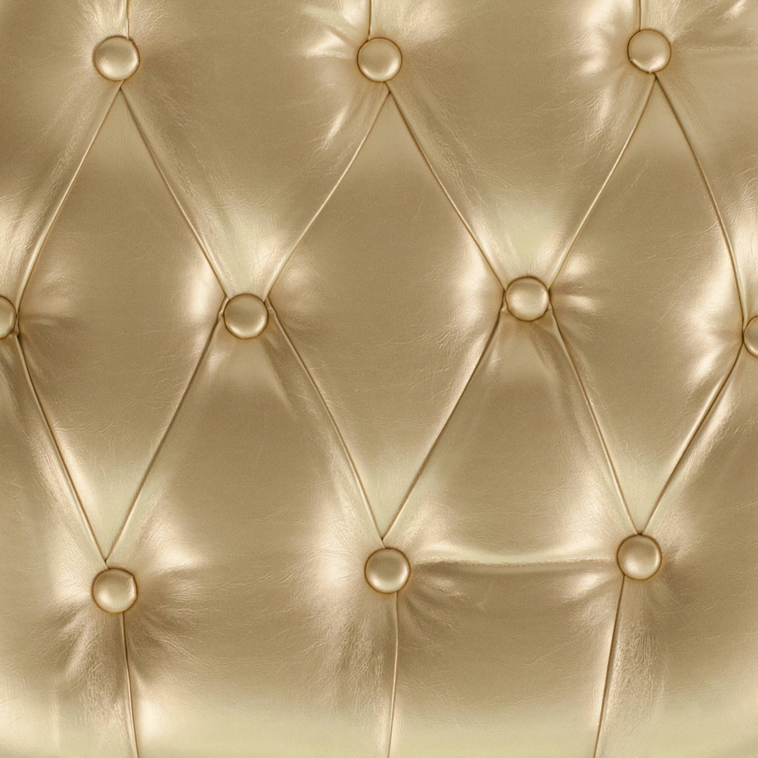 Alt View 3. Emma + Oliver - Hard Tufted Vinyl Chiavari Chair Cushion - Gold.