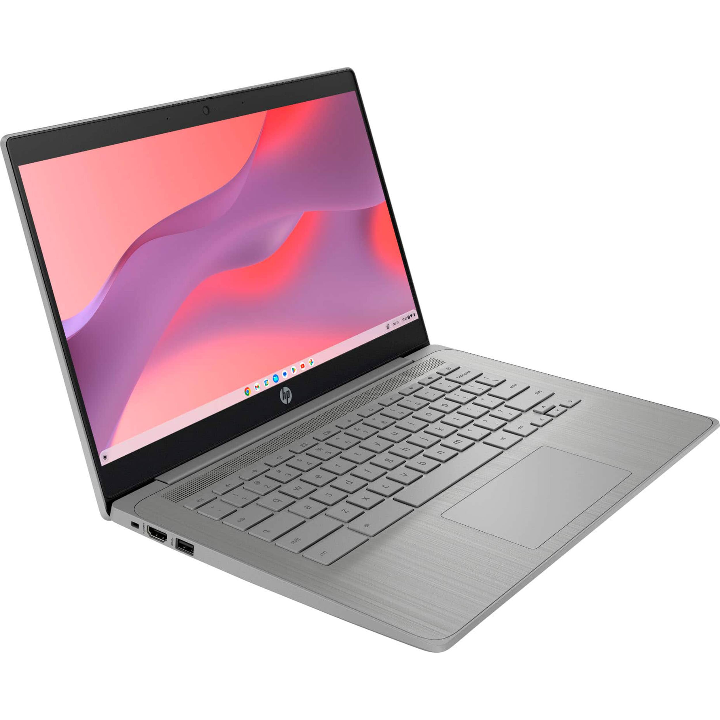 Alt View 3. HP - HP - 14" Chromebook - Intel Celeron N4500 2021 - 4GB Memory - 128GB eMMC - Modern Grey - Modern Grey.