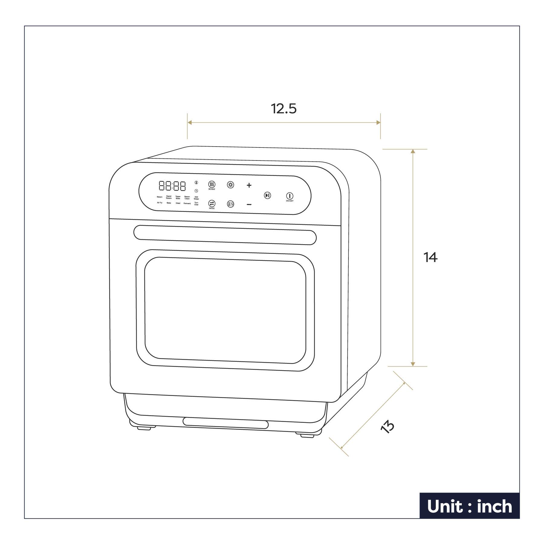 12.5 + 14 = 26.5 inches  
Unit: inch
