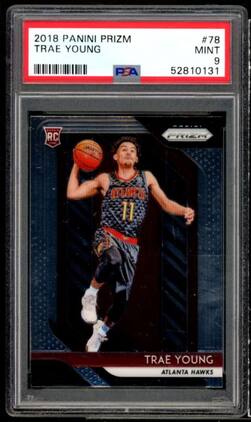 Trae Young Rookie Card 2018-19 Panini Prizm #78 PSA 9
