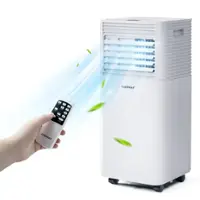 Costway 6000BTU (10000 BTU ASHRAE) Portable Air Conditioner 3-in-1 Air Cooler w/Dehumidifier & Fan Mode - White - Front_Zoom