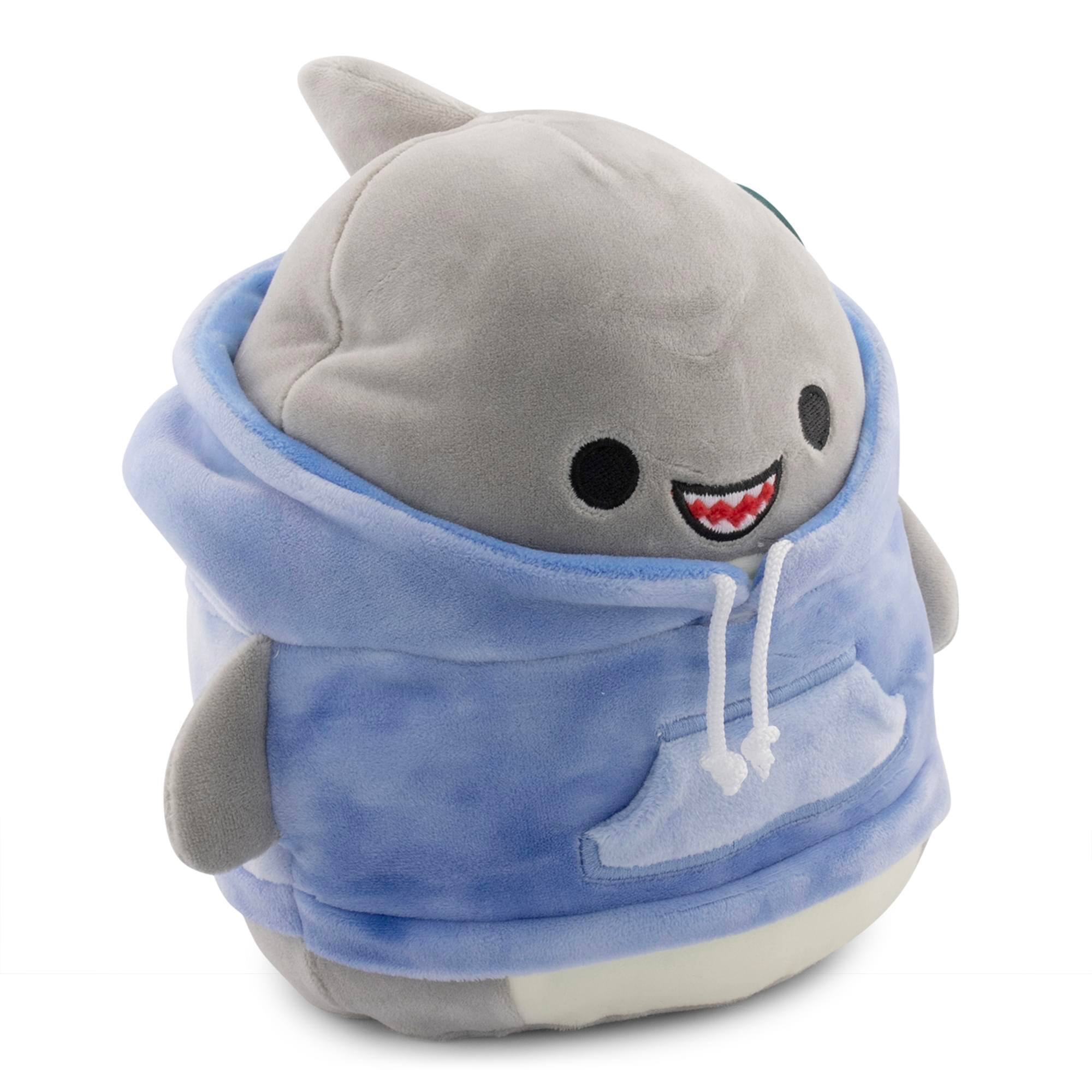 Alt View 2. Kellytoy - Squishmallows Hoodie Squad 8 Inch Plush | Gordon The Shark - Blue.