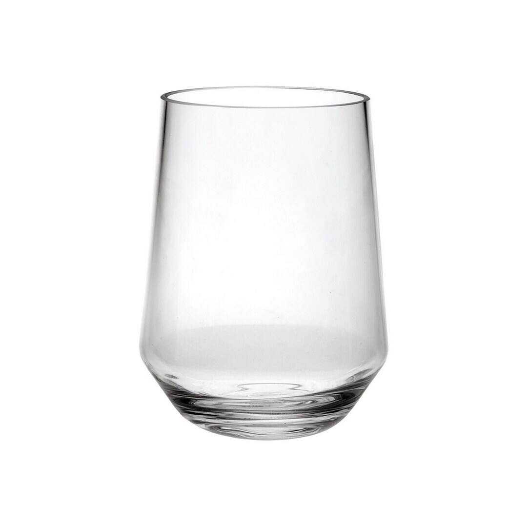 Front. APRILSOUL - Plastic Wine Glasses Set of 4 BPA Free Tritan Lexington Unbreakable Red White Wine Glasses - white.