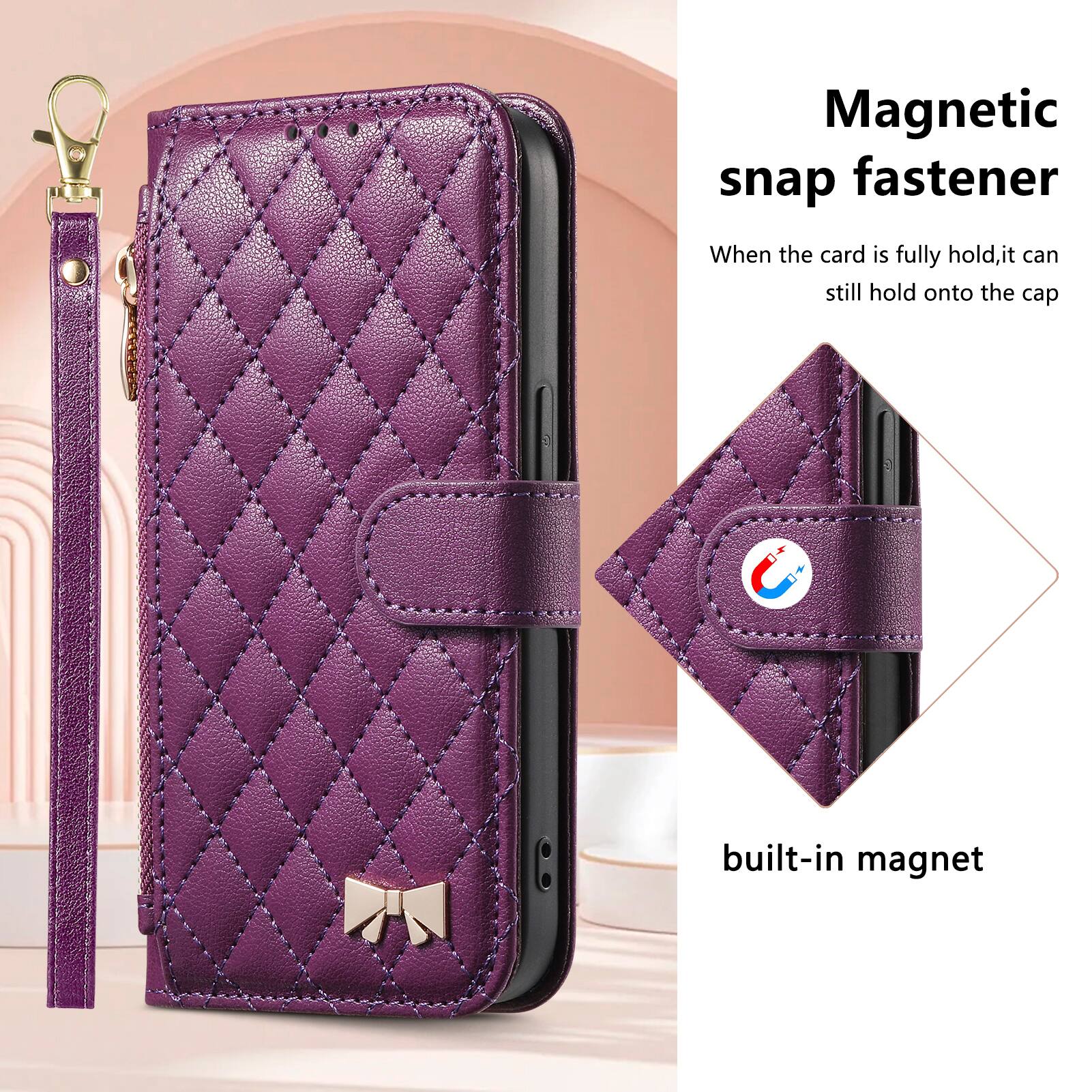 Magnetic snap fastener  
When the card is fully held, it can still hold onto the cap built-in magnet