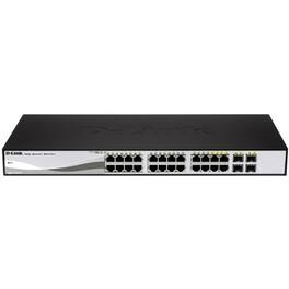 D-Link - 28 Port PoE Gigabit Smart Switch Including 4 Combo SFP Ports - Multi