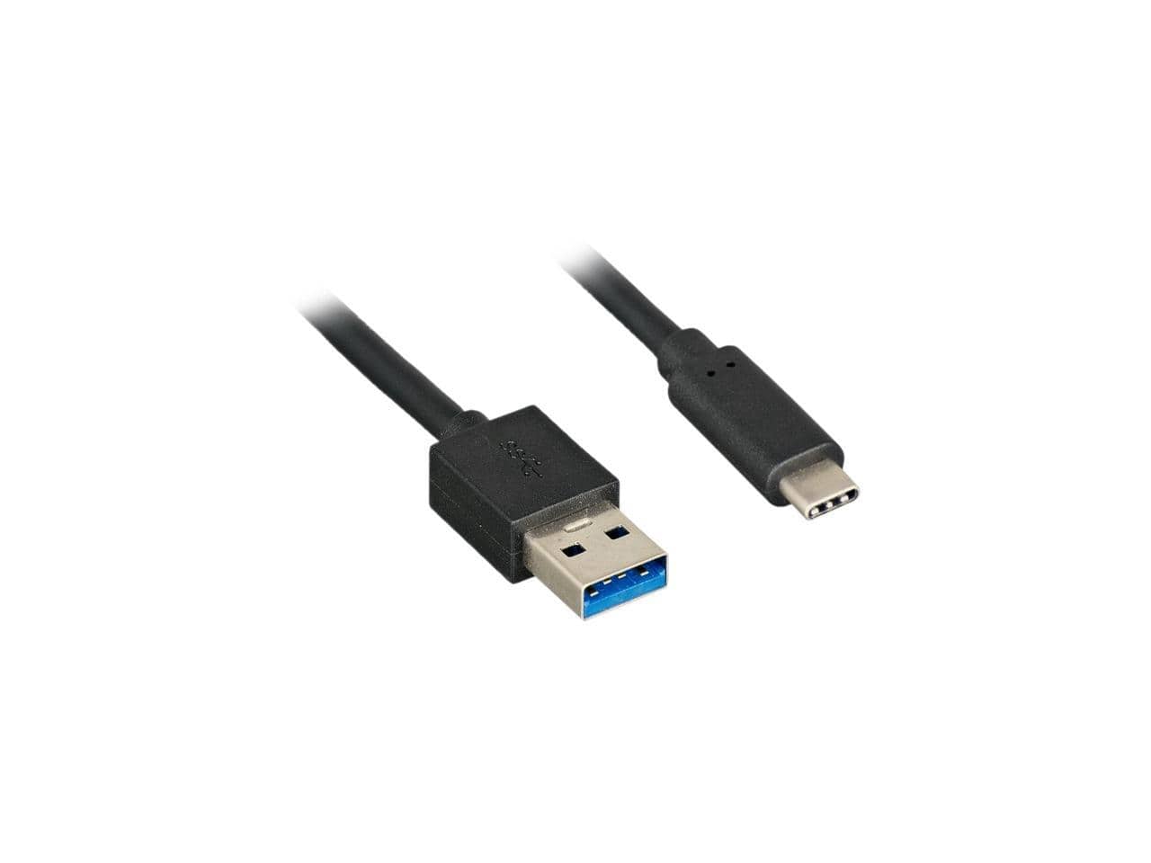 Nippon Labs - 6ft USB-C 3.1 Gen 2 to USB-A 10Gbps 3A Gold Plated Cable - Black