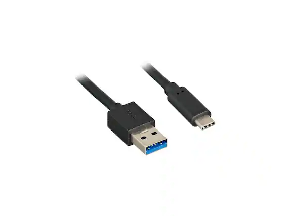 Front. Nippon Labs - Nippon Labs 6ft USB-C 3.1 Gen 2 to USB-A 10Gbps 3A Gold Plated Cable - Black.