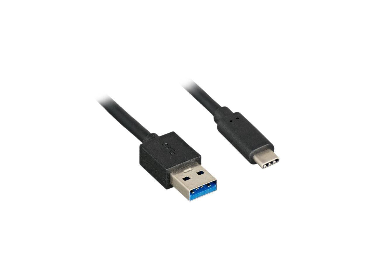Front. Nippon Labs - Nippon Labs 6ft USB-C 3.1 Gen 2 to USB-A 10Gbps 3A Gold Plated Cable - Black.