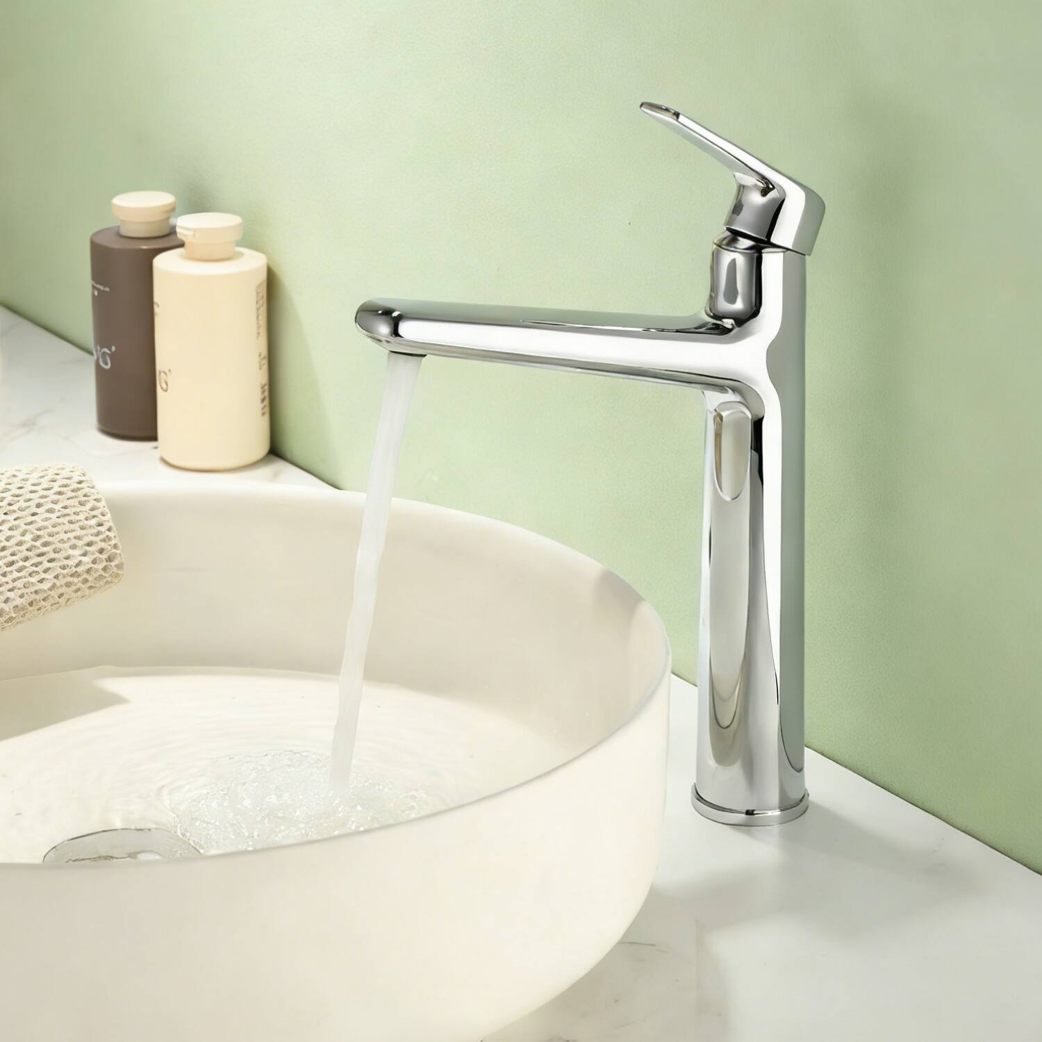 Alt View 5. Boyel Living - Chrome Single Handle Bathroom Faucet Solid Brass 24-Inch Hose - Chrome.