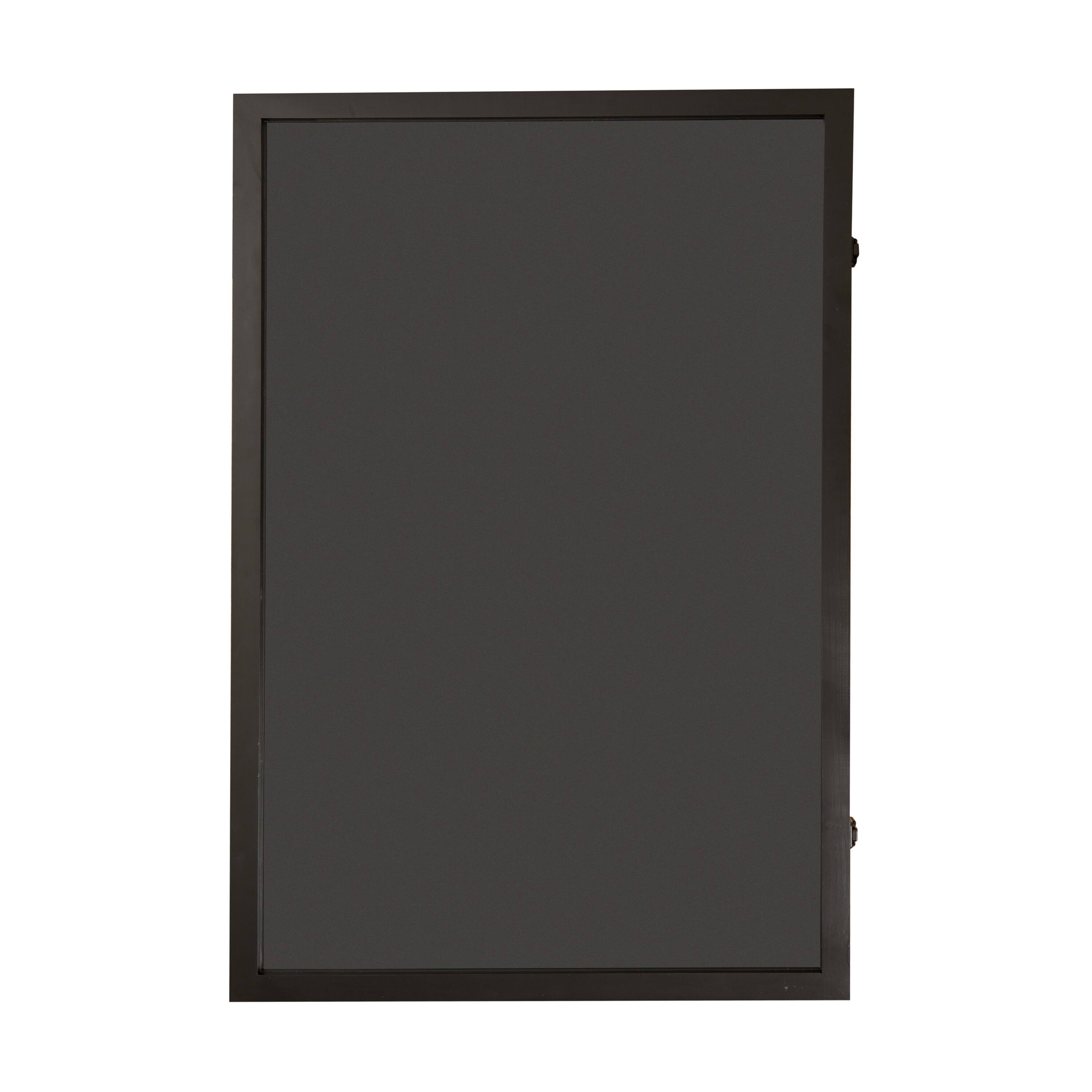 Alt View 9. Emma + Oliver - Wooden Jersey Display Case with Foam Board and Keyed Lock - Black.