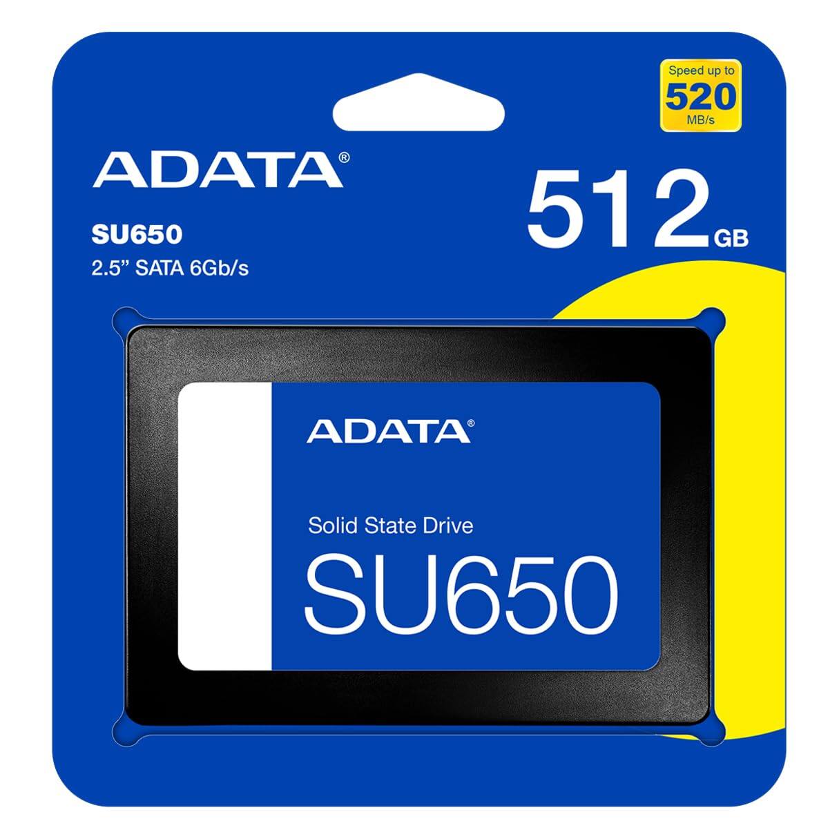 ADATA SU650 2.5" SATA 6Gb/s Speed up to 520 MB/s 512 GB ADATA Solid State Drive SU650