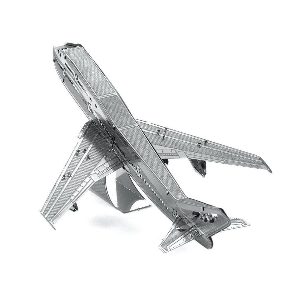 Back. Metal Earth - Model Kit Boeing 747 Commercial Aircraft (Easy Difficulty) Steel Model by Metal Earth - Silver.
