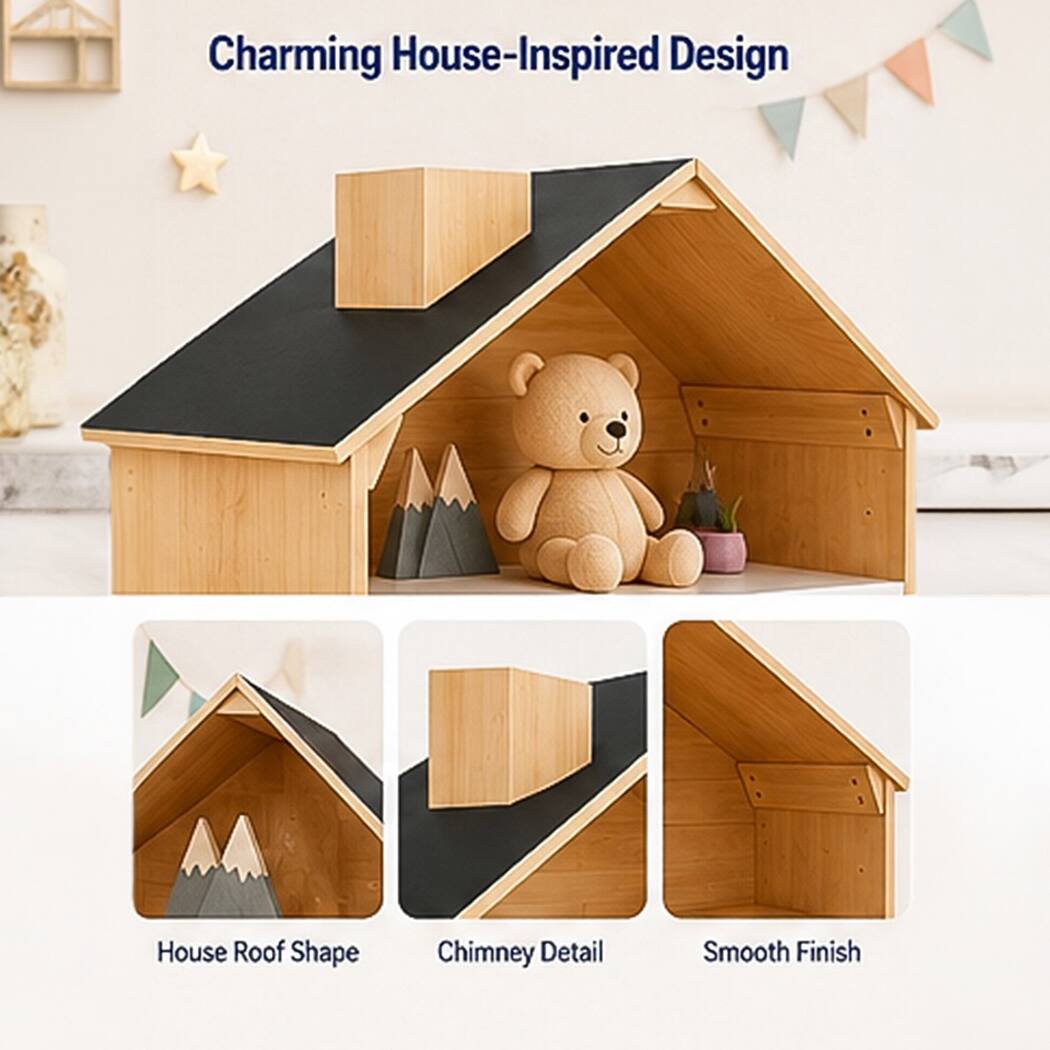 Charming House-Inspired Design  
House Roof Shape  
Chimney Detail  
Smooth Finish