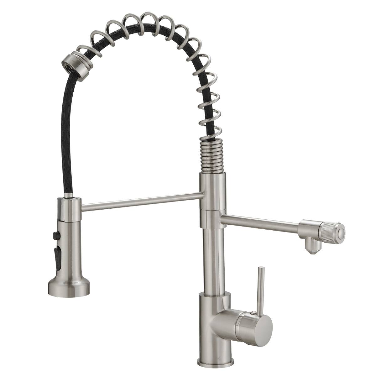 Front. Ropilly - Ropilly Pull Down Water Filter Kitchen Faucet, Brushed Nickel Drinking Water Kitchen Faucet - Brushed Nickel.