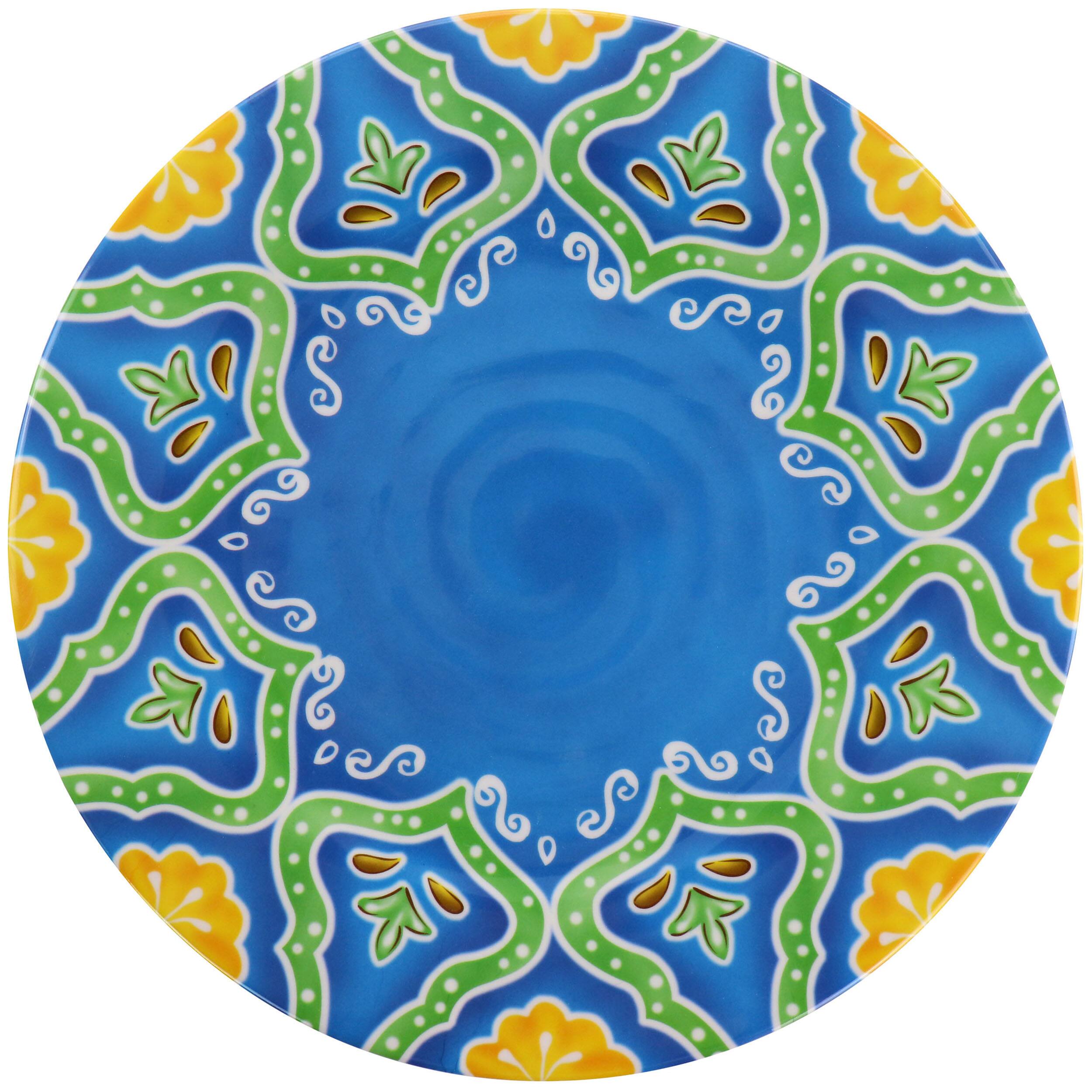 Back. Elama - Elama Stapanya 12 Piece Melamine Dinnerware Set in Multi - Multi.