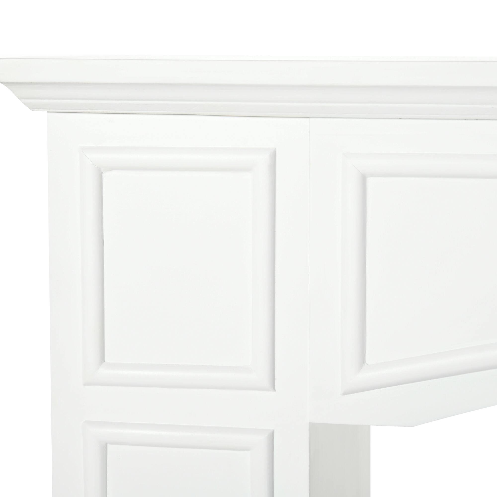 Alt View 5. Homcom - Modern Fireplace Mantel: 29" Int Width Surround w/Decorative Pattern - White.