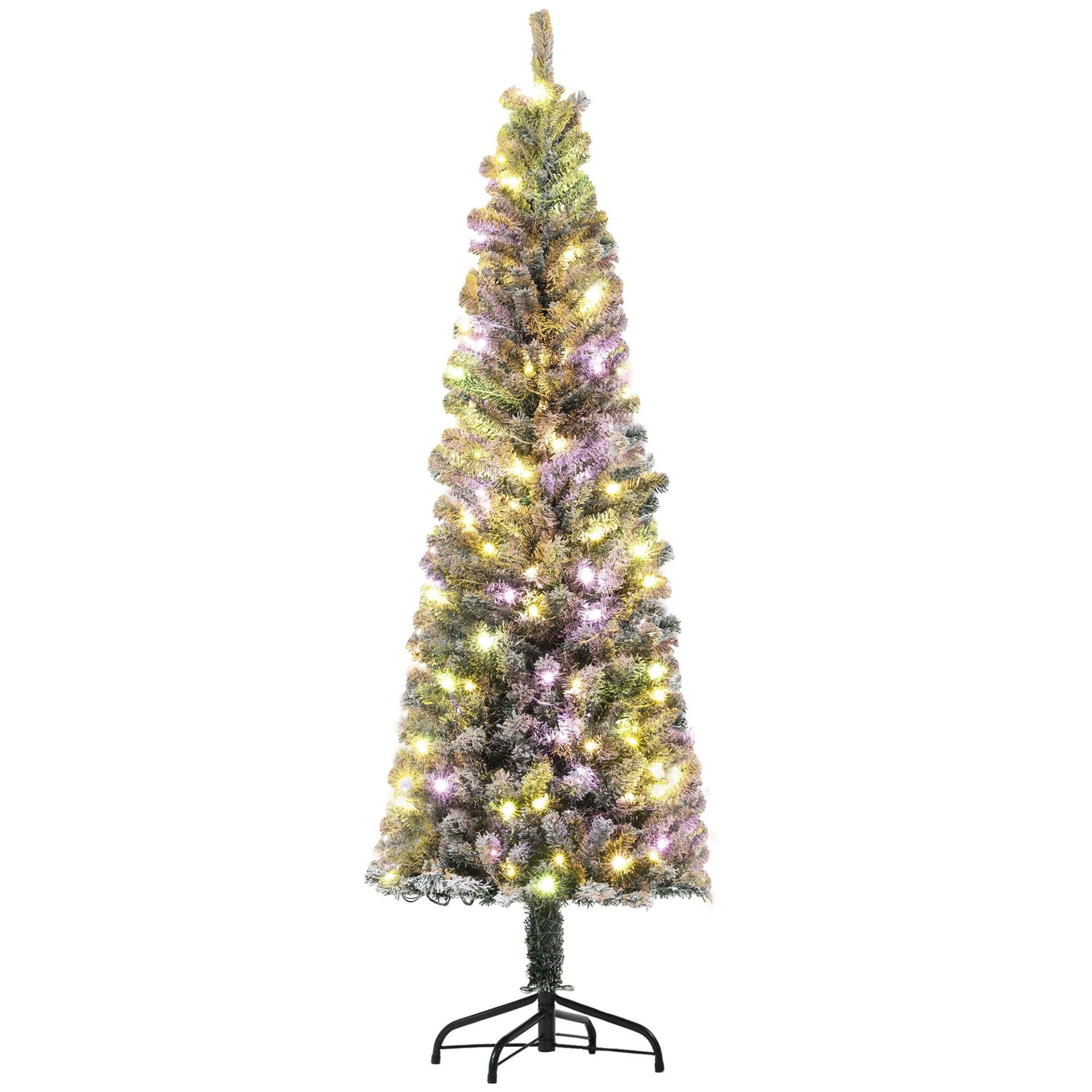 Alt View 5. Hivvago - 6 ft Pre-Lit Pencil Christmas Tree - Green.