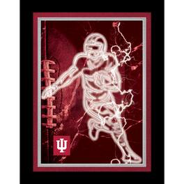 Fan Creations - Indiana Hoosiers 12'' x 16'' Framed Neon Player Print - Black