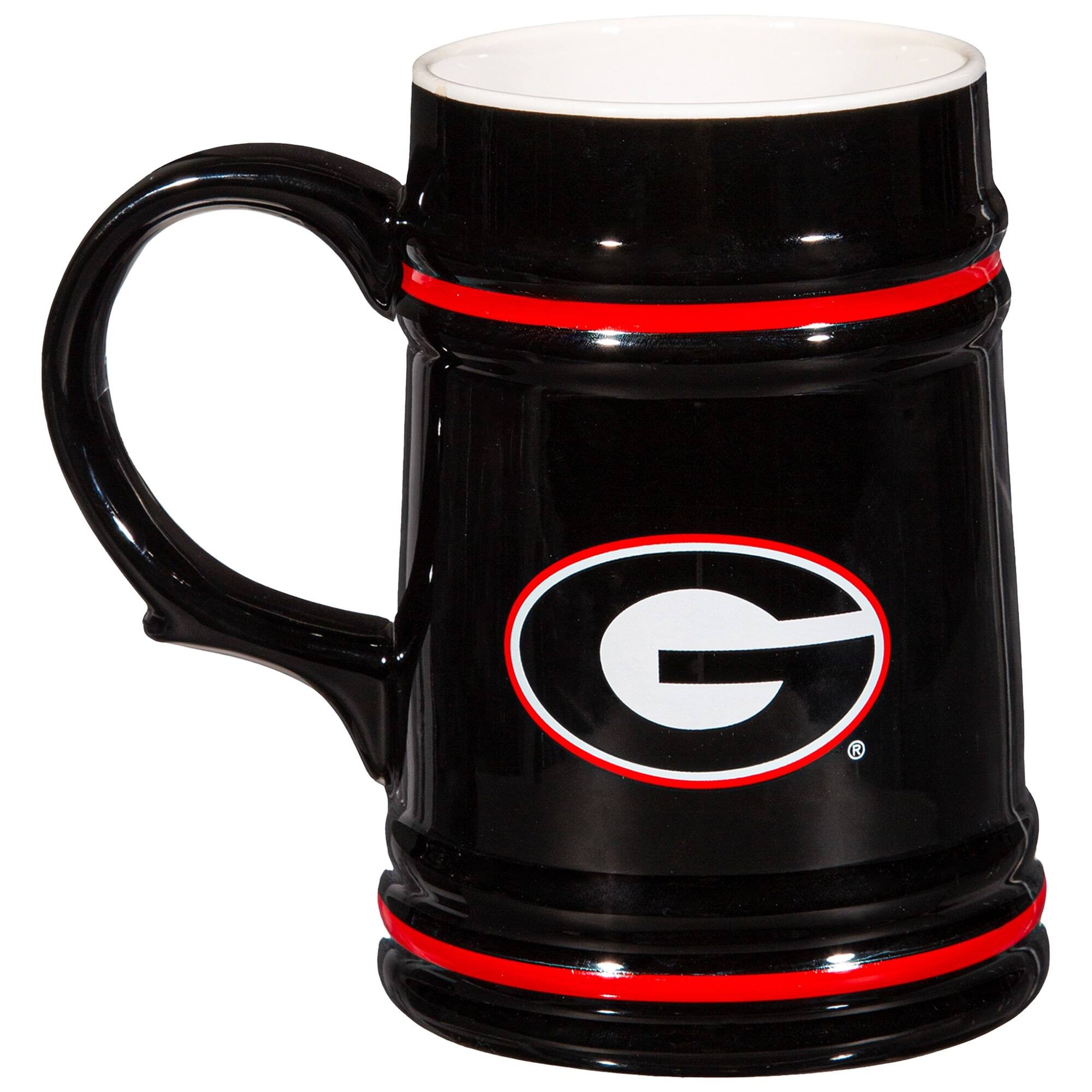 Alt View 1. Evergreen Enterprises - Georgia Bulldogs 24oz. Ceramic Stein Cup with Gift Box - Multicolor.