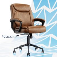 Click365 - Transform 1.0 Upholstered Desk Office Chair - Vegan Leather - Cognac - Front_Zoom