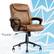 Front. Click365 - Transform 1.0 Upholstered Desk Office Chair - Vegan Leather - Cognac.