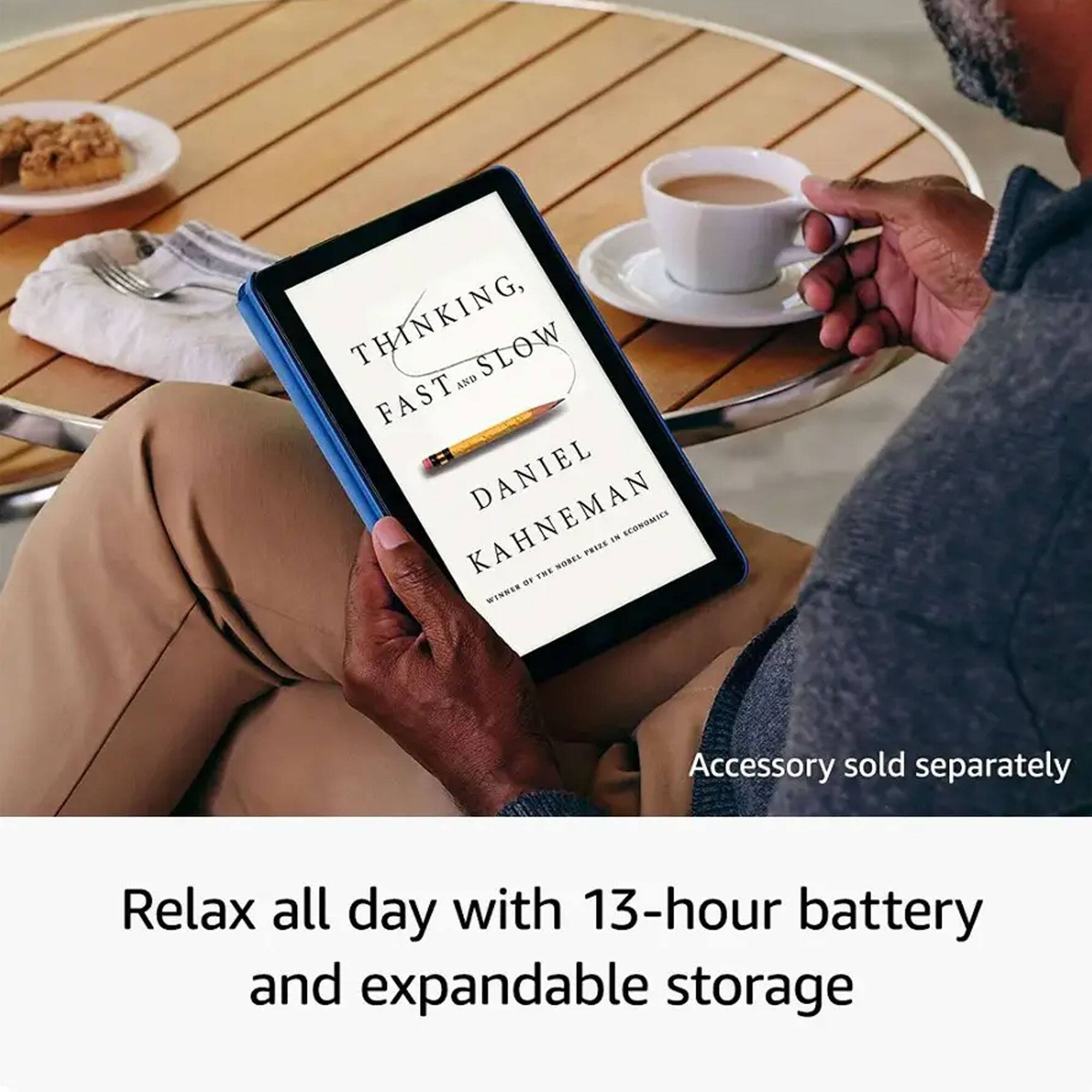 **Thinking, Fast and Slow**  
Daniel Kahneman  
Winner of the Nobel Prize in Economics  

Accessory sold separately  

Relax all day with 13-hour battery and expandable storage