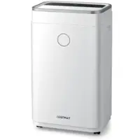 Costway 60-Pint Dehumidifier for Home & Basements 4000 Sq. Ft w/ 3-Color Digital Display - White - Front_Zoom