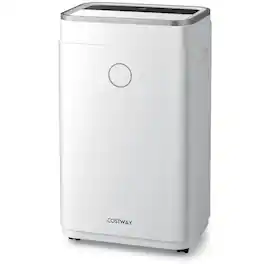 Costway - 60-Pint Dehumidifier for Home & Basements 4000 Sq. Ft w/ 3-Color Digital Display - White