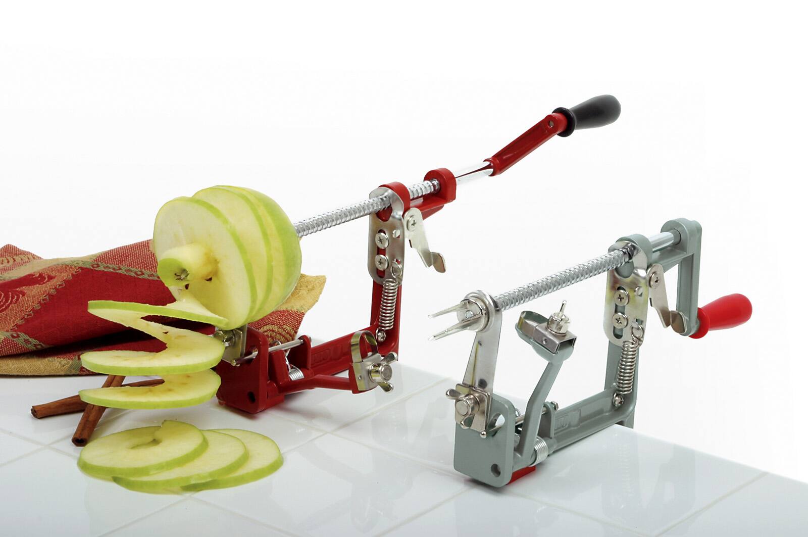Alt View 4. Norpro - Apple Mate 2 Apple, Potato, Pear, Fruit & Vegetable Slicer & Corer - Green.