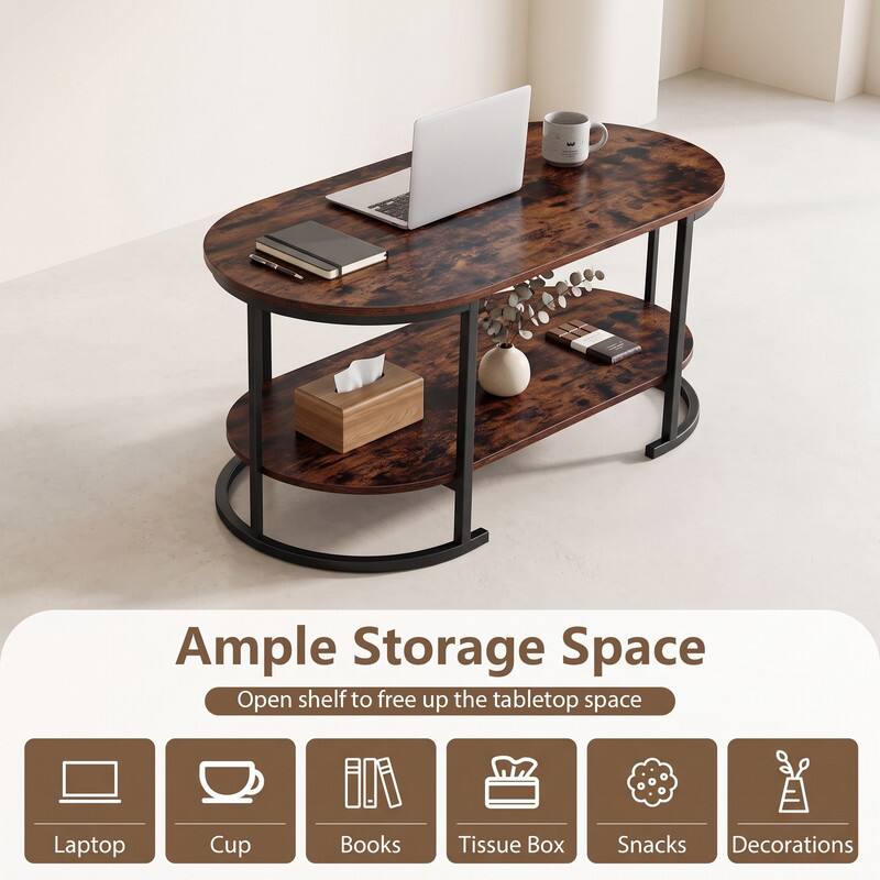 Ample Storage Space  
Open shelf to free up the tabletop space

- Laptop
- Cup
- Books
- Tissue Box
- Snacks
- Decorations