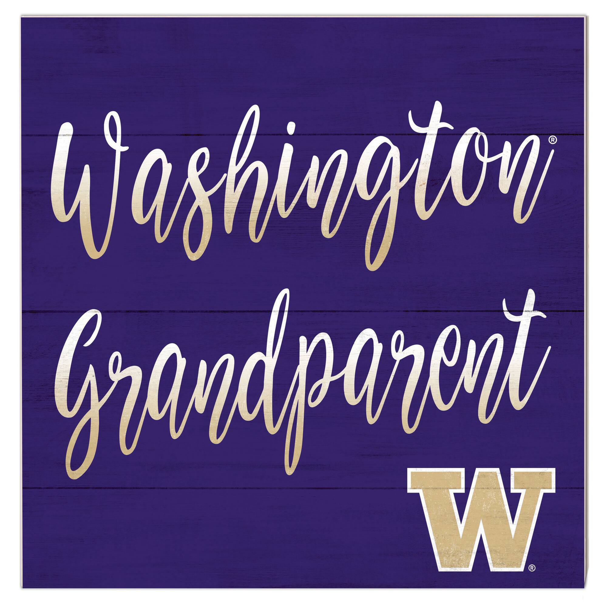 Washington Huskies 10'' x 10'' Grandparent Plaque