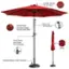 Alt View 13. Nature Spring - 9-Foot Outdoor Patio Umbrella with Push Button Tilt - Red.