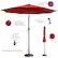 Alt View 13. Nature Spring - 9-Foot Outdoor Patio Umbrella with Push Button Tilt - Red.