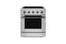 Hauslane - HausPro 30 in. 4 Burners (20,000 BTU) Freestanding Dual Fuel Range - Black Stainless Steel