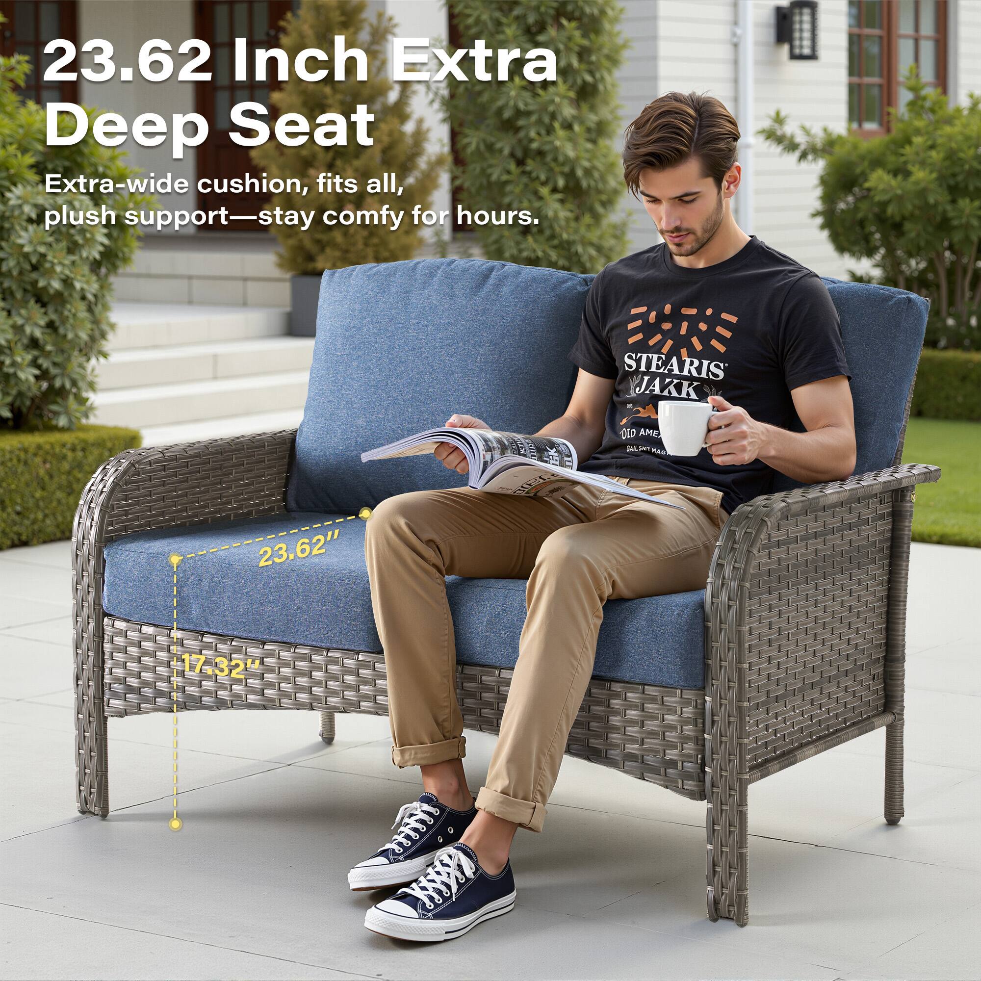 23.62 Inch Extra Deep Seat  
Extra-wide cushion, fits all, plush support—stay comfy for hours.  

STEARIS YJAKK  
OLD AMERICA  
BALTIMORE