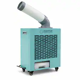 Equator - 9000 BTU Portable Outdoor Air Conditioner, Heater & Fan 3-in-1, IP24, Quiet | 600 Sq. Ft. Outdoors/Garage 110V - Turquoise Blue