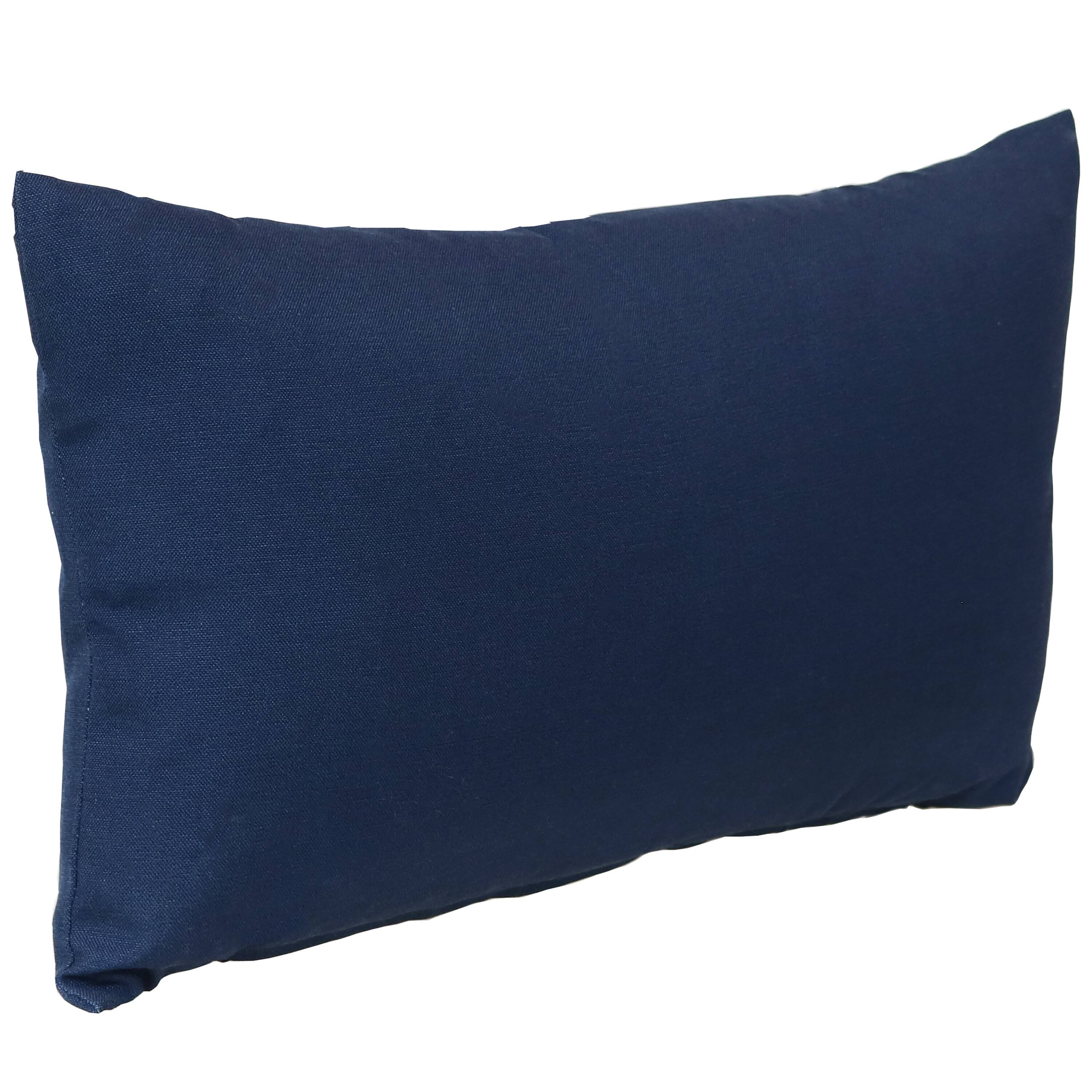 Alt View 5. Sunnydaze - Outdoor Lumbar Throw Pillow - Set of 2 - Navy.