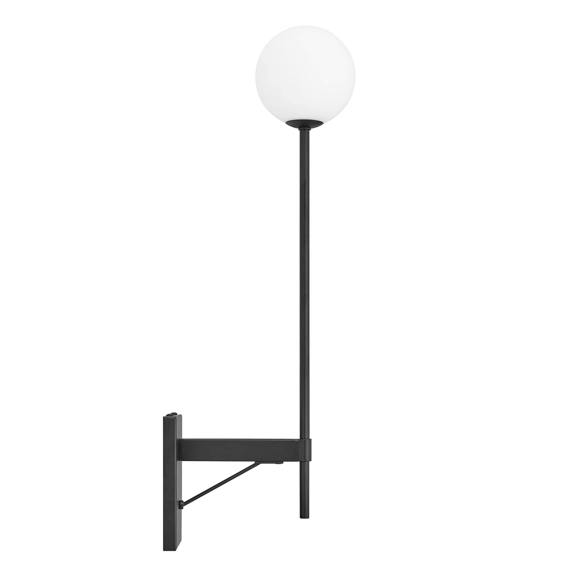 Alt View 2. Modway - Riva White Globe Wall Sconce by Modway - Black.