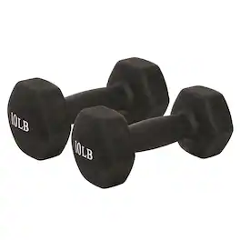 Sunny Health & Fitness - Neoprene Dumbbell Set (Pair) - 10 LB - Black