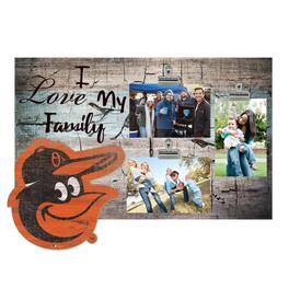 Fan Creations - Baltimore Orioles 11" x 19" I Love My Family Clip Photo Frame - Multicolor
