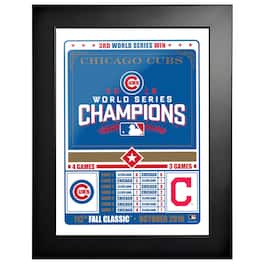 Mustang Drinkware - Chicago Cubs 2016 World Series Champions 12'' x 16'' Fall Classic Framed Photo - Multicolor