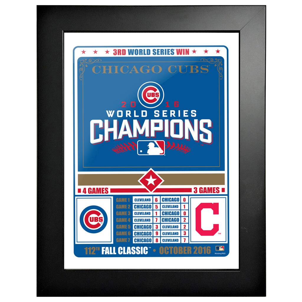 Chicago Cubs 2016 World Series Champions 12'' x 16'' Fall Classic Framed Photo