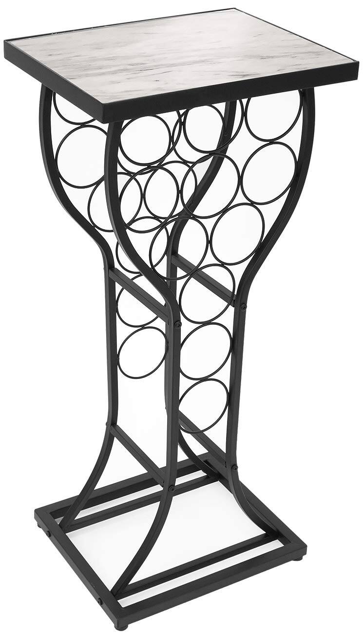 Alt View 1. Sorbus - Sorbus Freestanding Marble Wine Rack Console Table - Black.