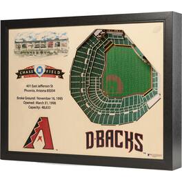 YouTheFan - Arizona Diamondbacks 25.5" x 19.5" Chase Field Stadium Views Wall Art - Multicolor