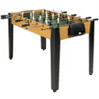 Front. Costway - 48'' Competition Sized Wooden Soccer Foosball Table Home Recreation Adults & Kids - Brown+Black.