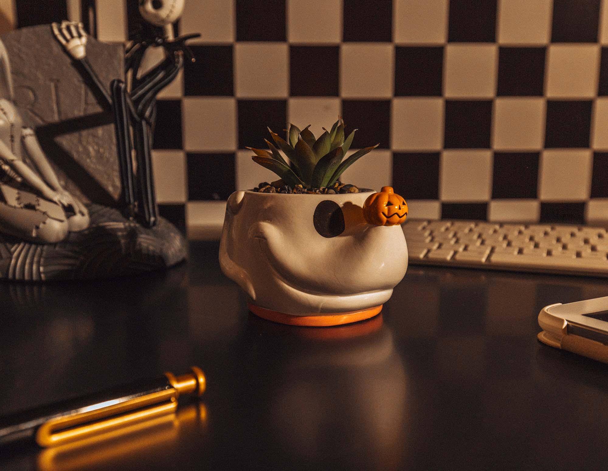 Alt View 2. Disney - Disney The Nightmare Before Christmas Zero Planter With Artificial Succulent - White.